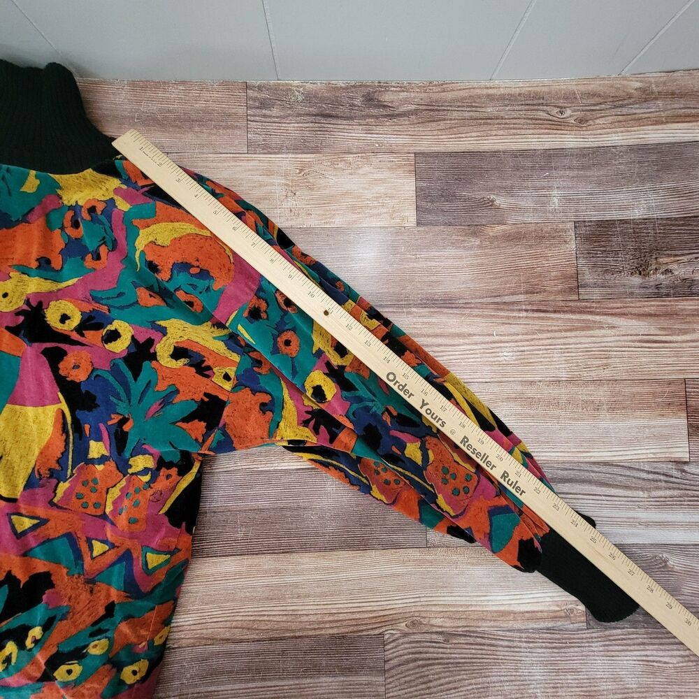 Vintage Gene Ewing BIS Pullover Womens Sz S Oversize Elephant Art Euc 80s - Picture 10 of 11